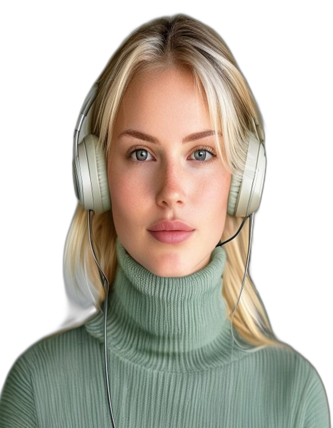 AI receptionist with headset